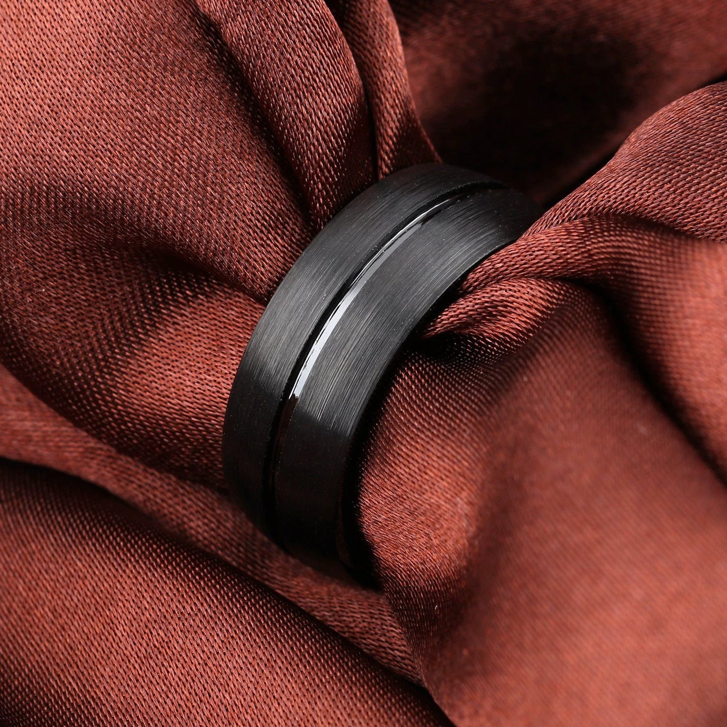 Black Titanium Steel Ring For Men by GJG Denim
