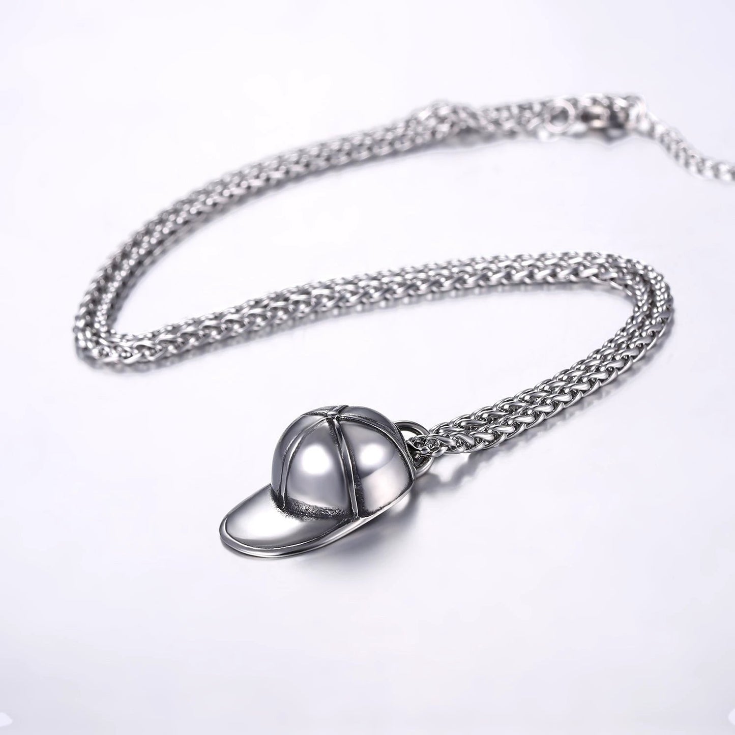 Stainless Steel Cap Unique Pendant Necklace For Men by GJG Denim