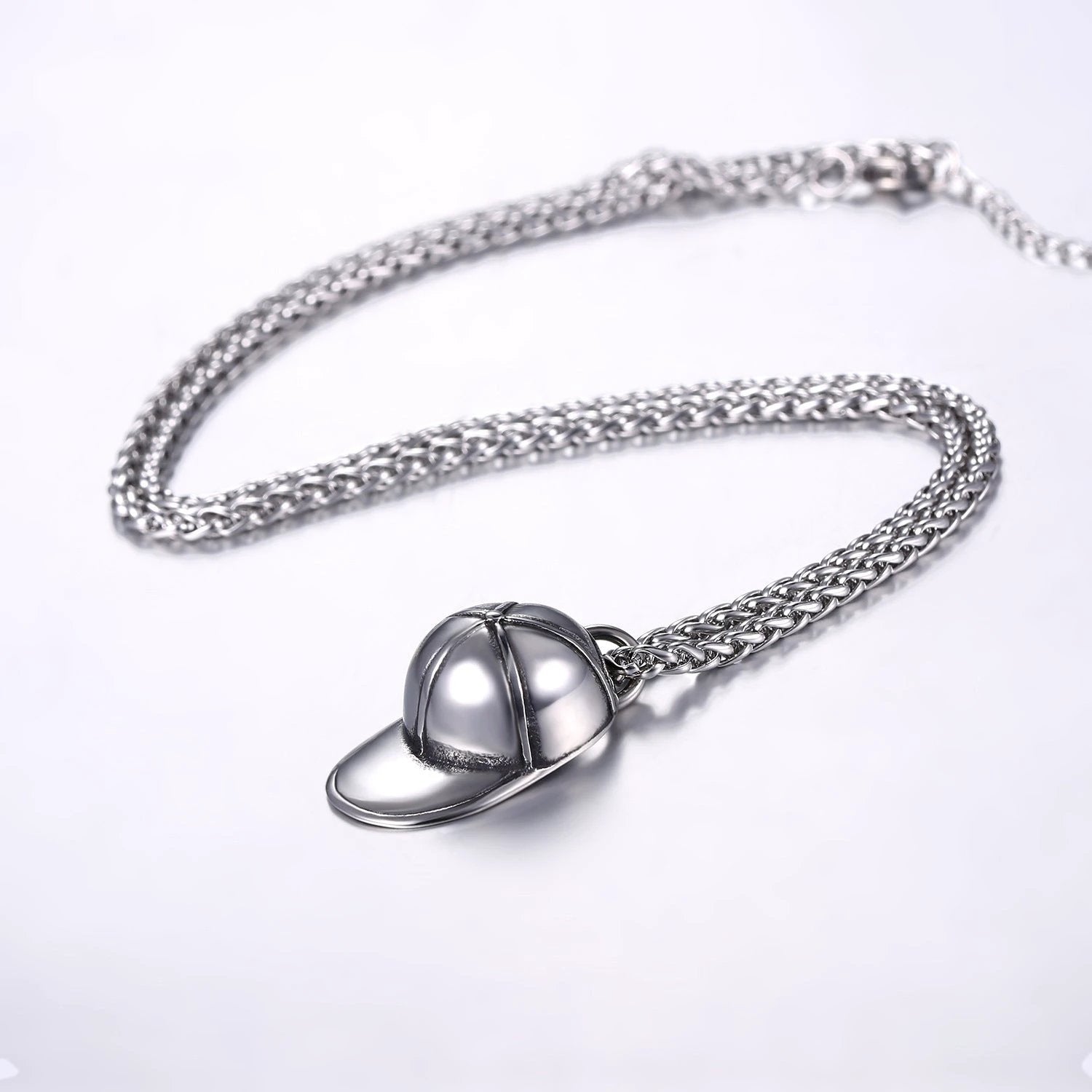 Stainless Steel Cap Unique Pendant Necklace For Men by GJG Denim