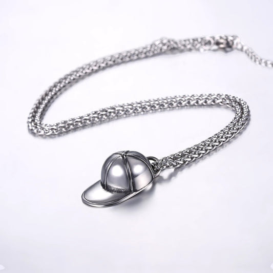 Stainless Steel Cap Unique Pendant Necklace For Men by GJG Denim