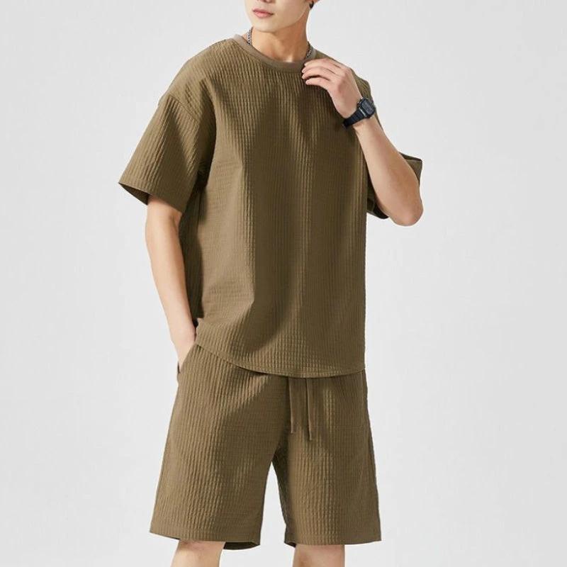 Pair With A Two Piece Set Of Loose Casual Sports Short Sleeved Shorts by GJG Denim