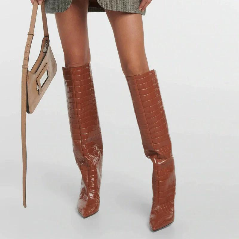Women's Shoes Pointed-toe Stiletto High-top Boots by GJG Denim