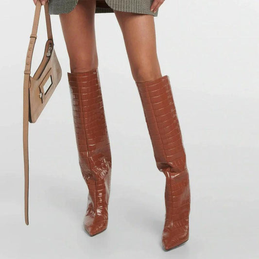 Women's Shoes Pointed-toe Stiletto High-top Boots by GJG Denim