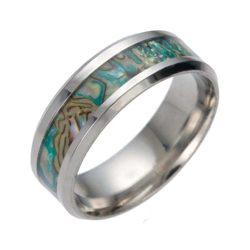 Titanium Steel Color Shell Ring For Men by GJG Denim