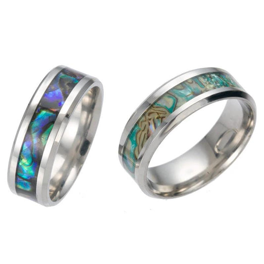 Titanium Steel Color Shell Ring For Men by GJG Denim
