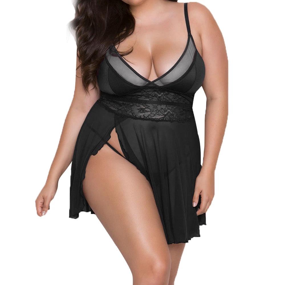 Plus Size Women sexy nightdress Pajamas by GJG Denim