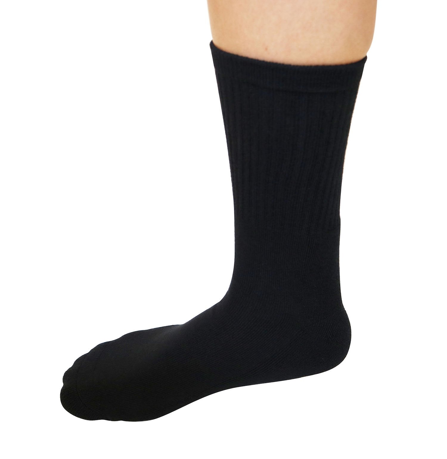 3/4 Crew Black Bamboo Viscose Socks by Spun Bamboo