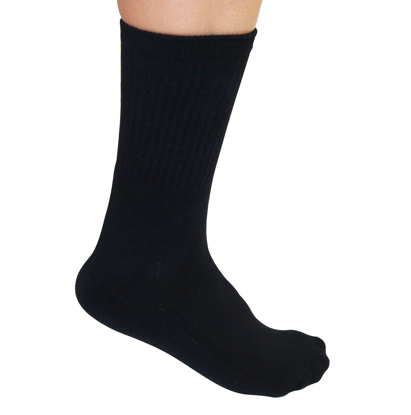 3/4 Crew Black Bamboo Viscose Socks by Spun Bamboo