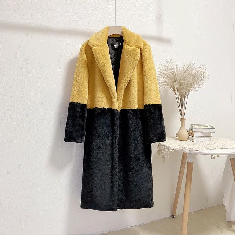 Fur Coat Extended Plus Size Women by GJG Denim