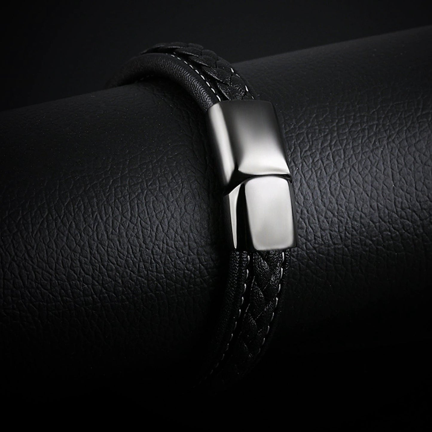 Men's Black Titanium Steel Bracelet by GJG Denim