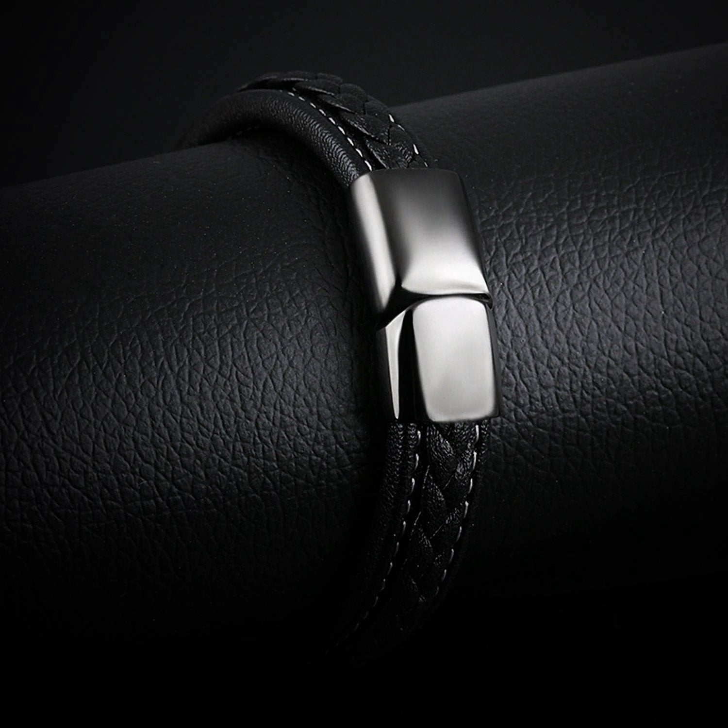 Men's Black Titanium Steel Bracelet by GJG Denim
