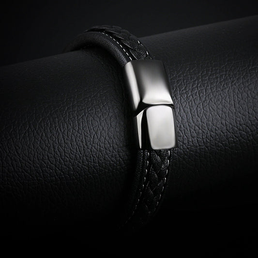 Men's Black Titanium Steel Bracelet by GJG Denim