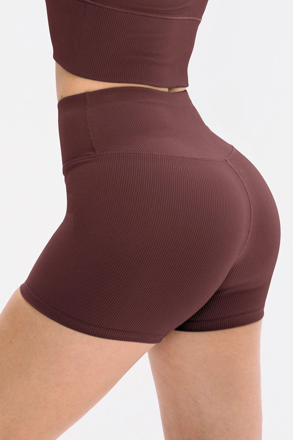 Slim Fit Wide Waistband Sports Shorts by Lady Ros