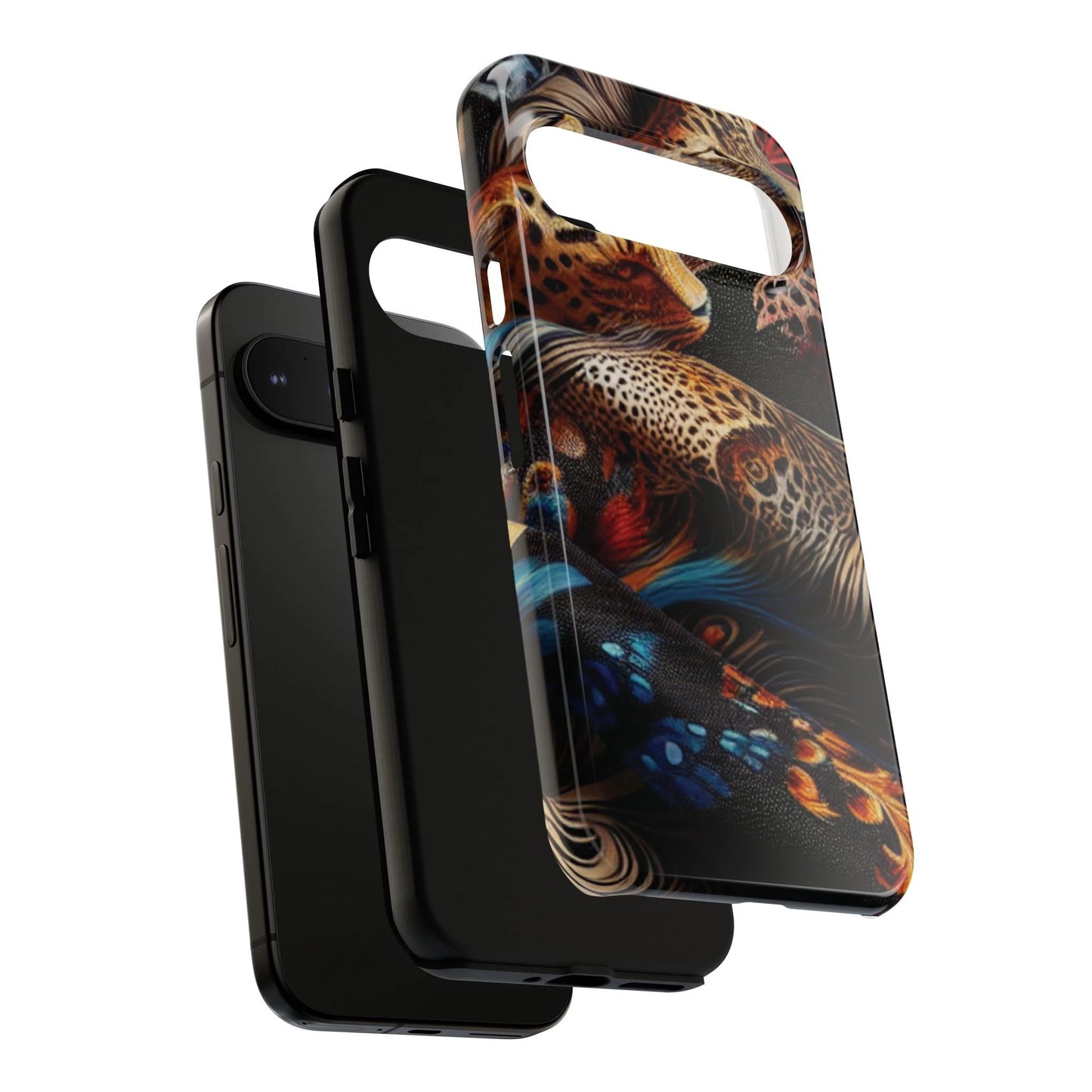 Stylish Tough Phone Case with Elegant Black and Gold Design by Printify