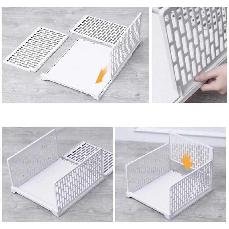 Wardrobe Storage Layered Partition Wardrobe Storage Box by GJG Denim