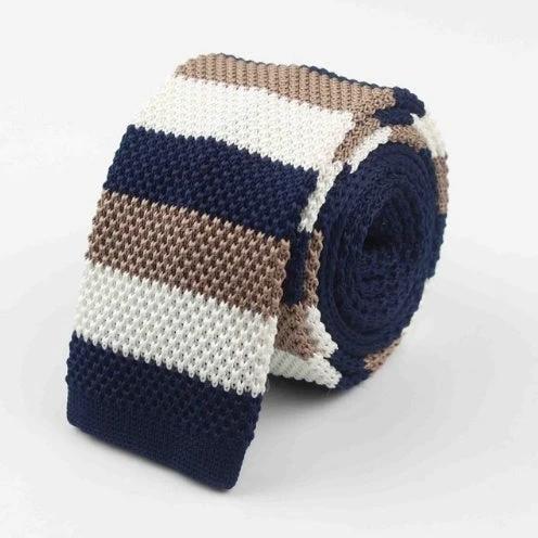 Men's Knitted Leisure Striped Ties by GJG Denim