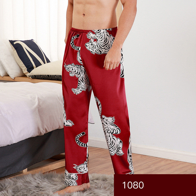Men's Printed Silk Sleepwear Bottoms by GJG Denim