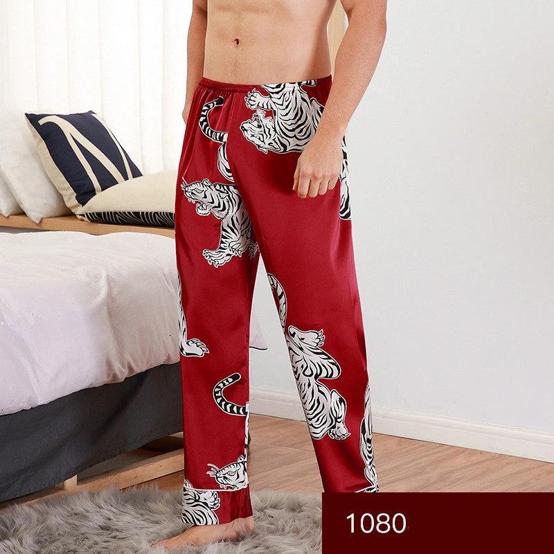 Men's Printed Silk Sleepwear Bottoms by GJG Denim