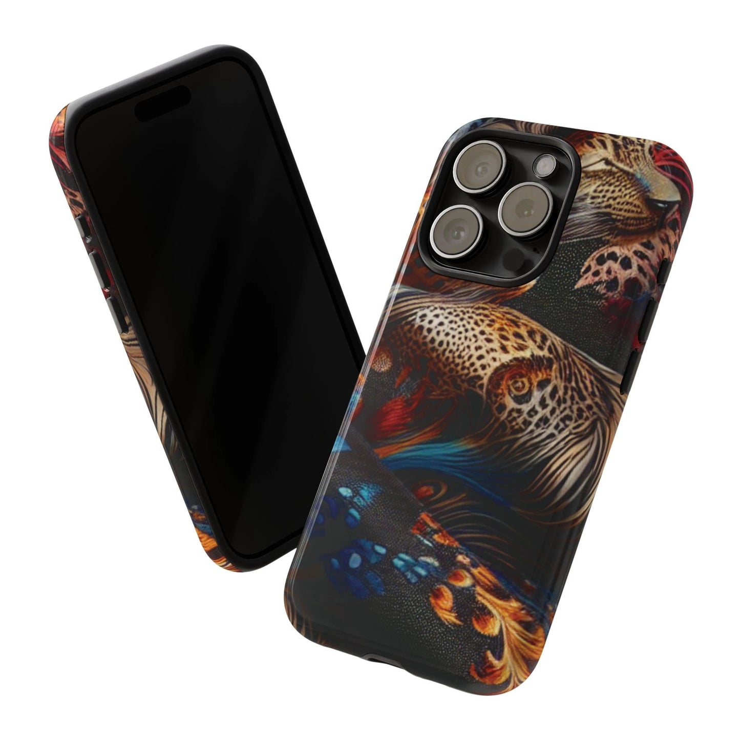 Stylish Tough Phone Case with Elegant Black and Gold Design by Printify