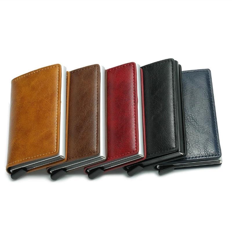 Automatic Pop-up Leather Card Holder For Men by GJG Denim
