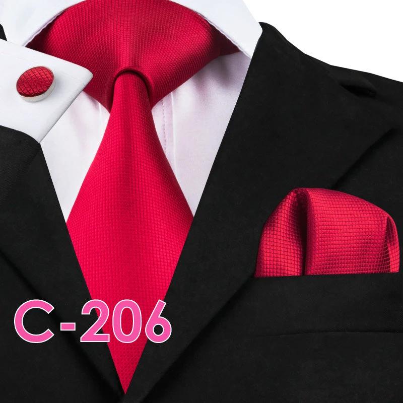 Solid Color Ribbed Collar Tie Set for Men by GJG Denim