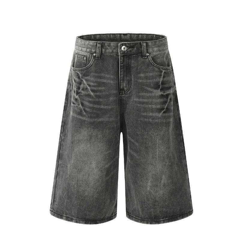 Summer New Denim Shorts Men's Casual Straight Loose by GJG Denim