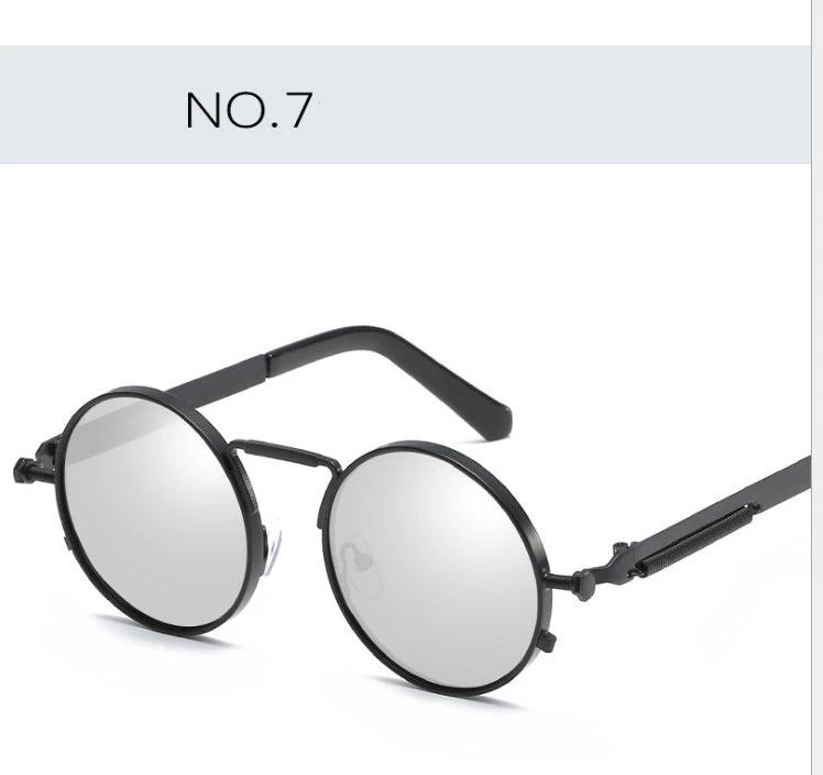 Men's Metal Round Colorful Sunglasses by GJG Denim