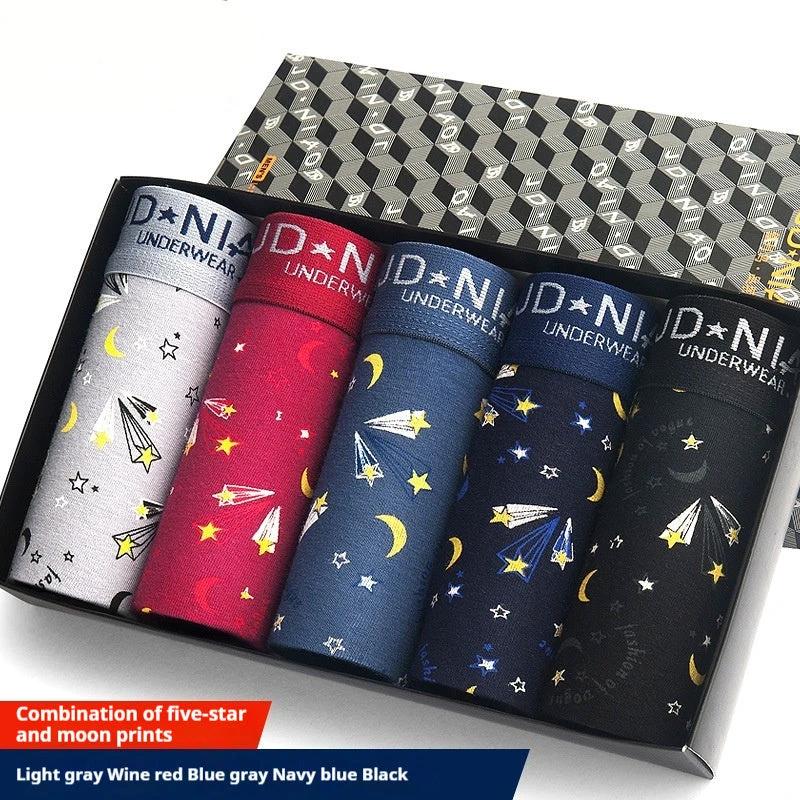 Men's Cotton Printed Breathable Boxers by GJG Denim