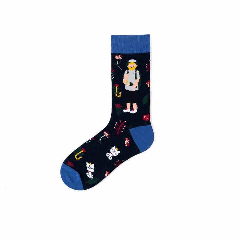 Men's Cotton Personality Socks by GJG Denim