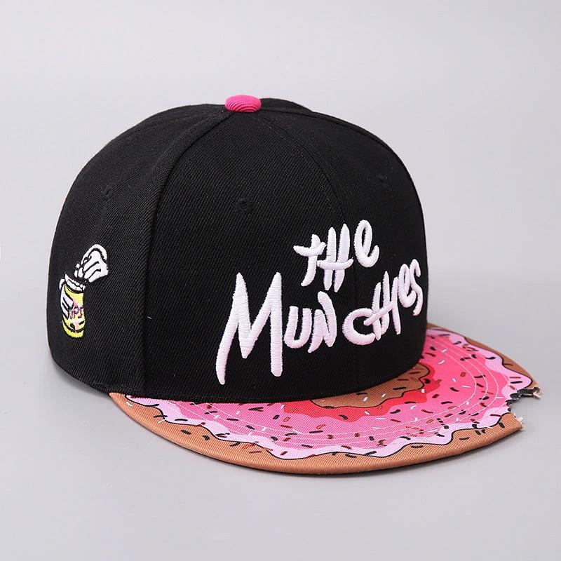 Men's Flat Brim Missing Corner Snack Baseball Cap by GJG Denim