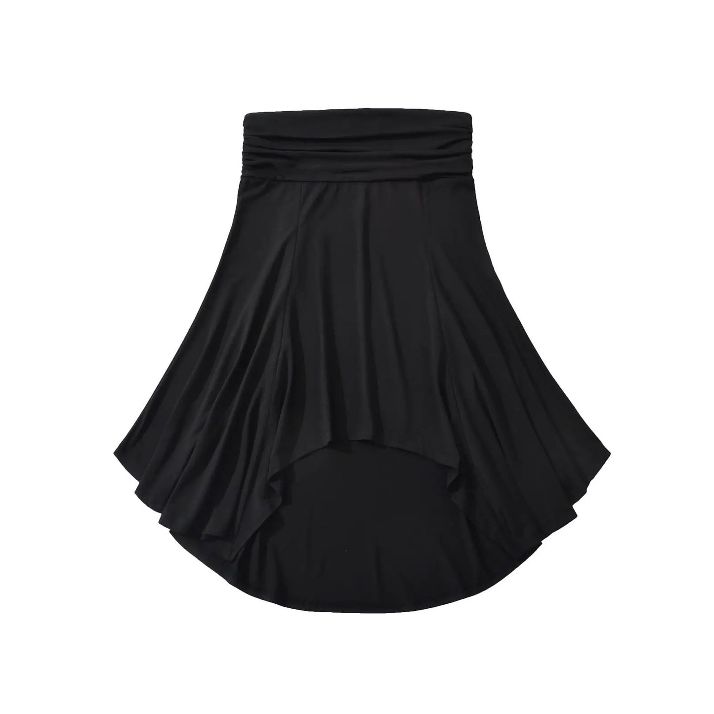 Women's Low-Waist Pleated Irregular Bodycon Skirt by GJG Denim