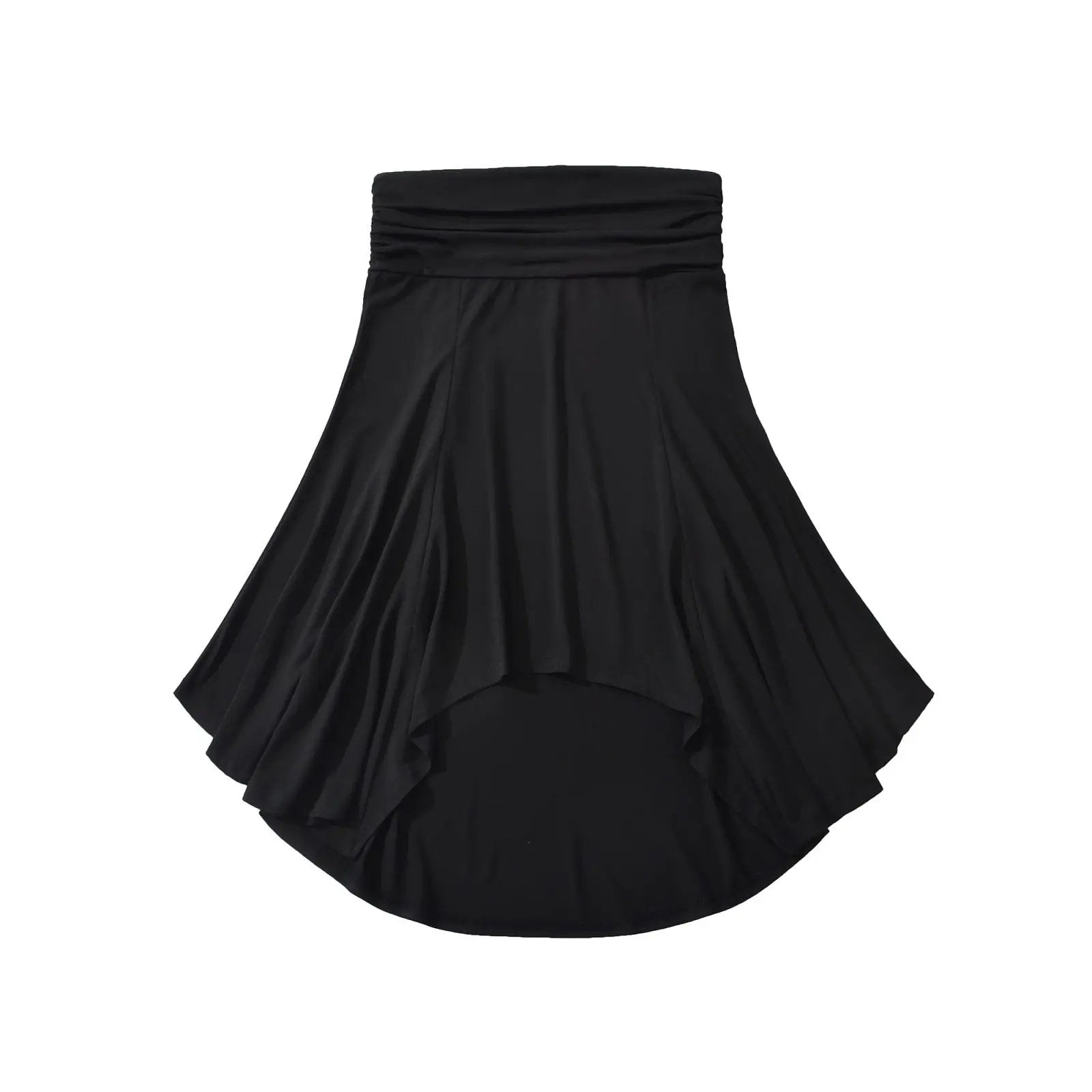 Women's Low-Waist Pleated Irregular Bodycon Skirt by GJG Denim