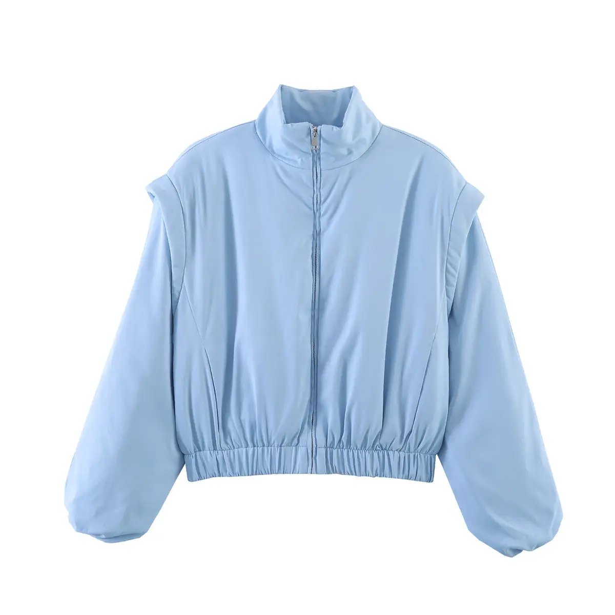 Fashionable Stand-Up Collar Short Cotton Jacket Coat For Women by GJG Denim