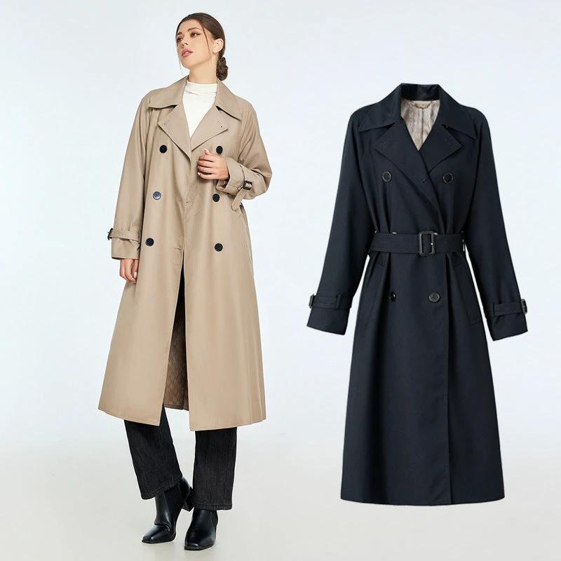 Trench Autumn And Winter Women's Mid-length High-grade Sense Petite Coats by GJG Denim