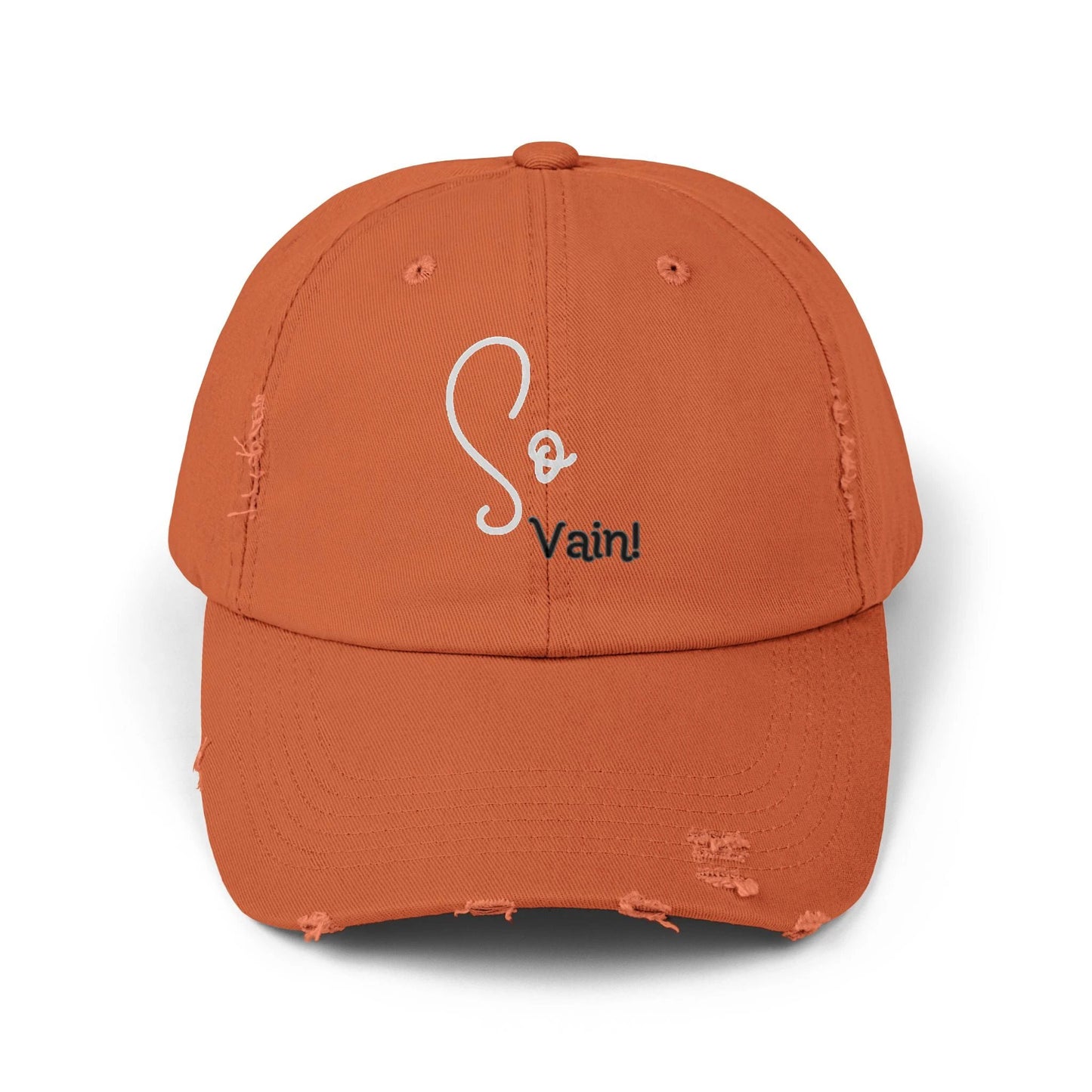 So vain Unisex Distressed Cap by Printify