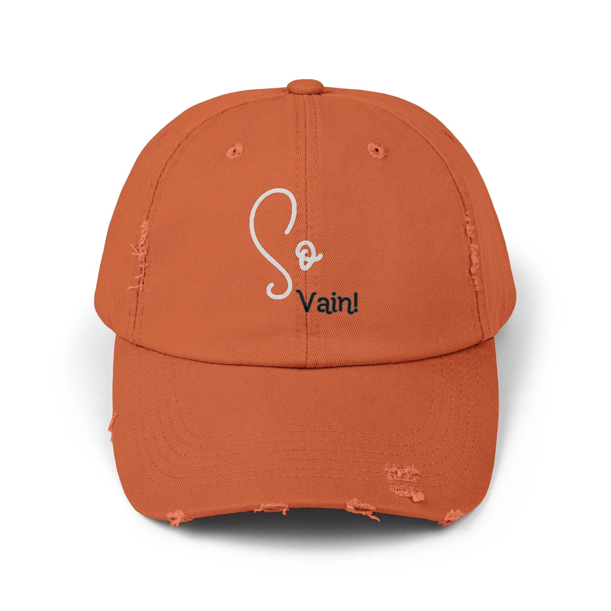 So vain Unisex Distressed Cap by Printify