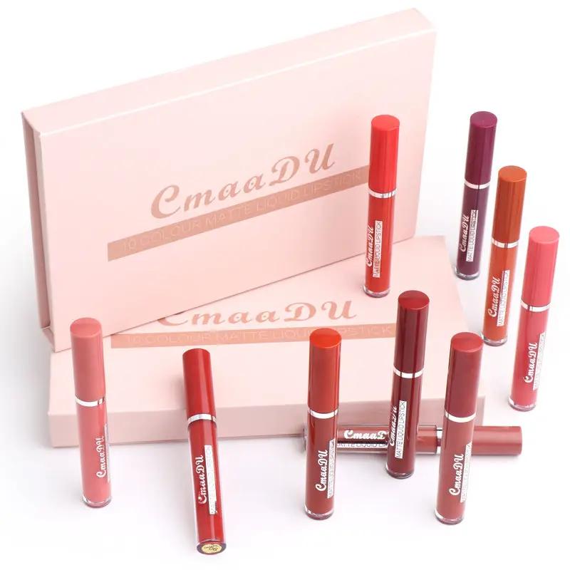 Women's Non-stick Cup Waterproof Matte Lipstick by GJG Denim