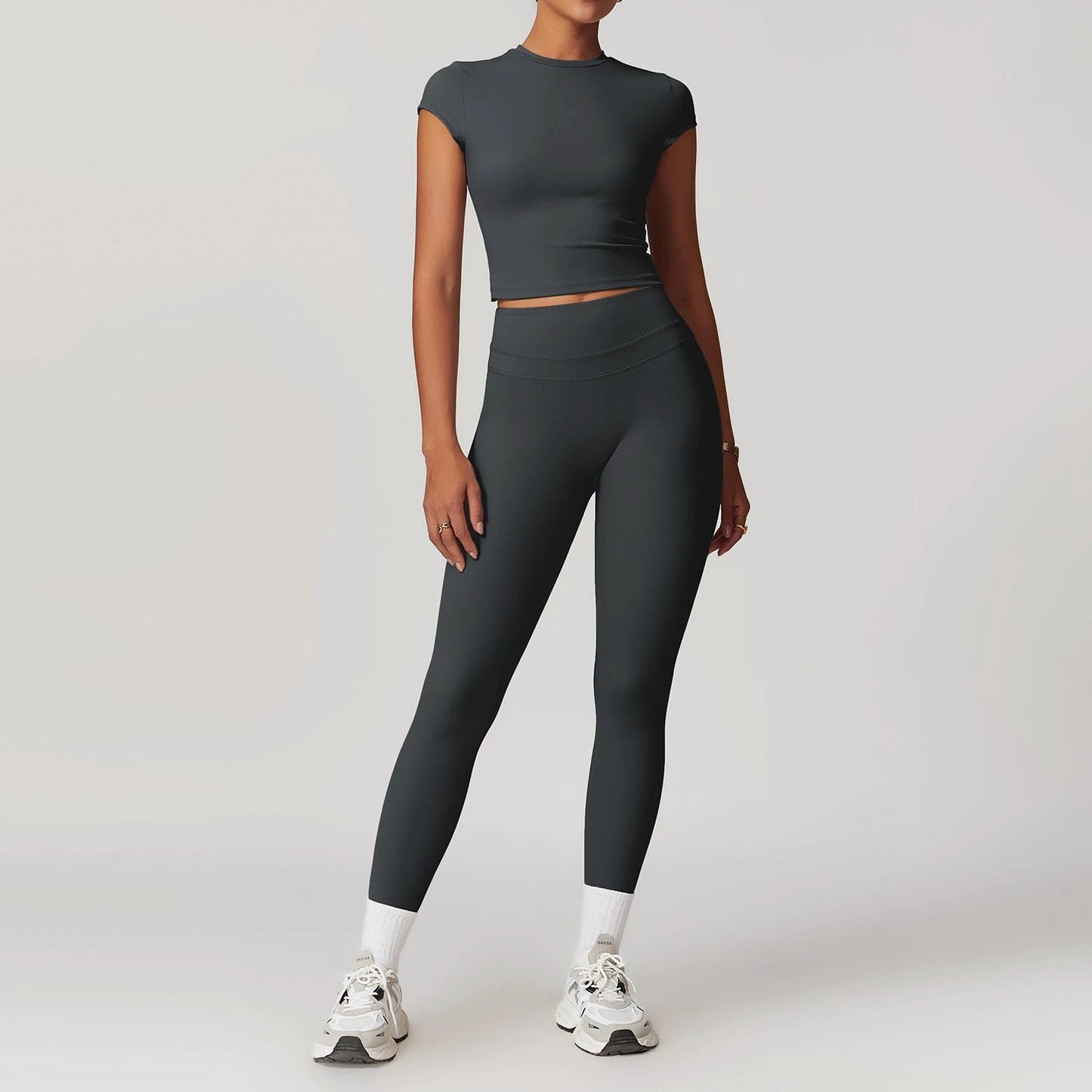 Yoga Suit Stretch High Waist Workout Clothes by GJG Denim