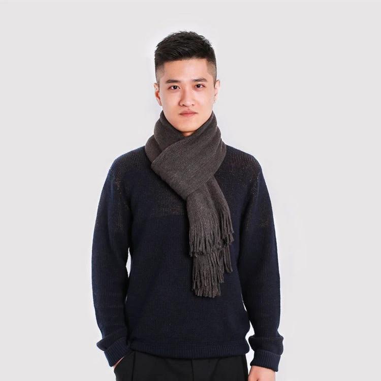 Imitated Cashmere Casual Thick Scarf For Men by GJG Denim