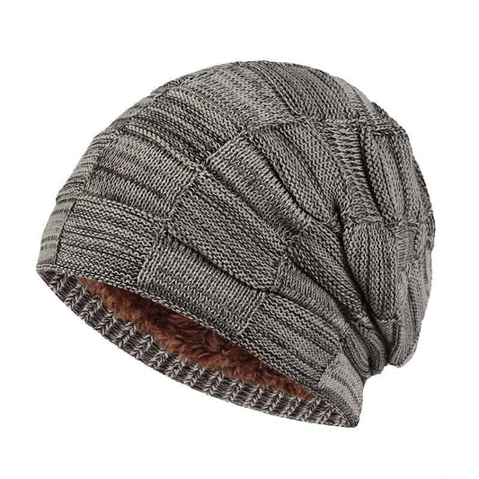 Fashion Plus Velvet Thick Knitted Warm Hat For Men by GJG Denim