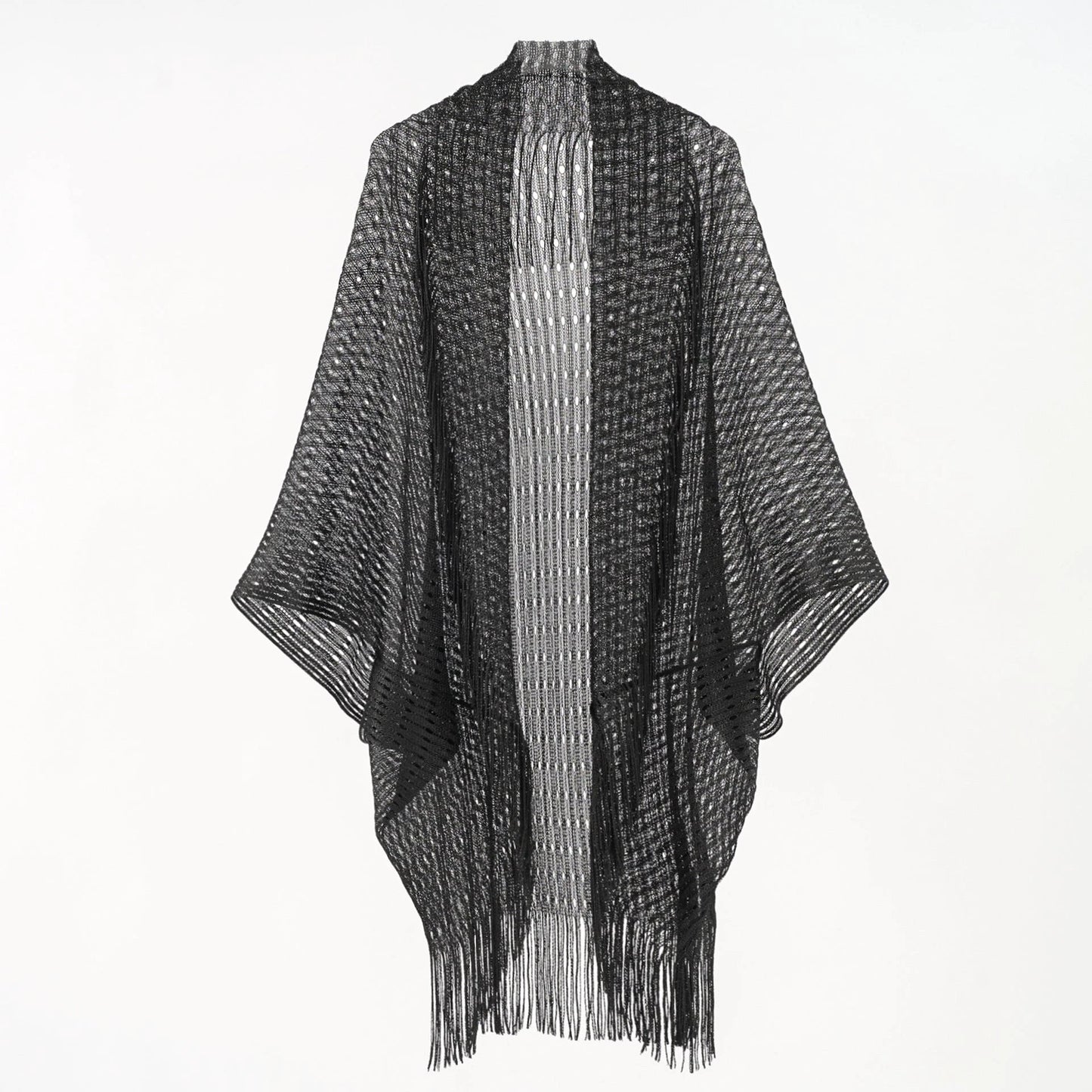 Shawl Gold And Silver Silk Split Shawl Vacation Bikini Blouse by GJG Denim