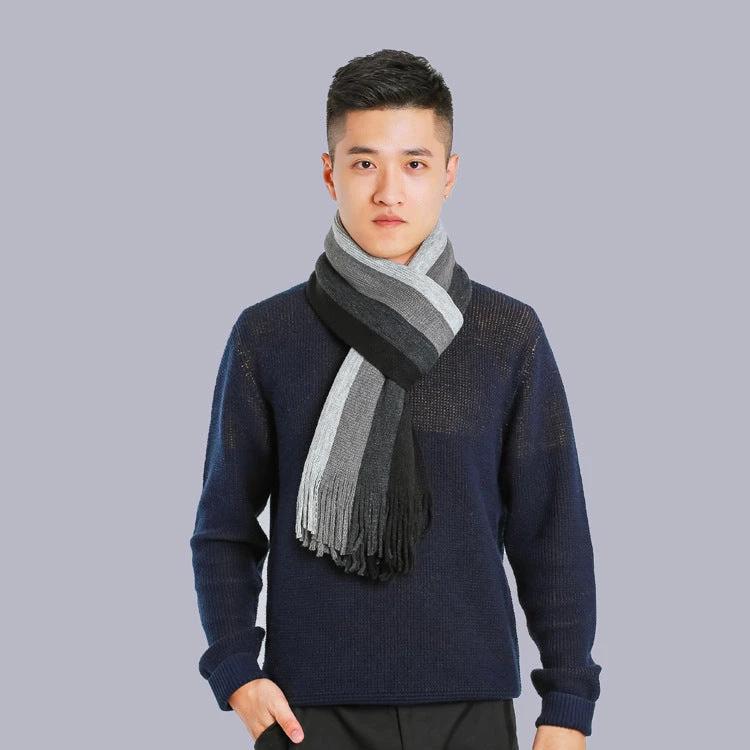 Imitated Cashmere Casual Thick Scarf For Men by GJG Denim