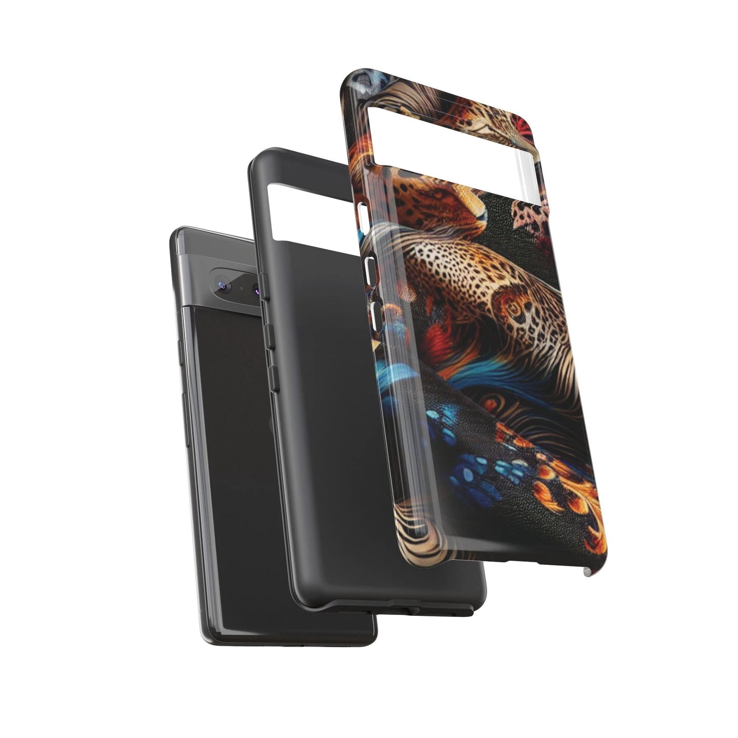 Stylish Tough Phone Case with Elegant Black and Gold Design by Printify