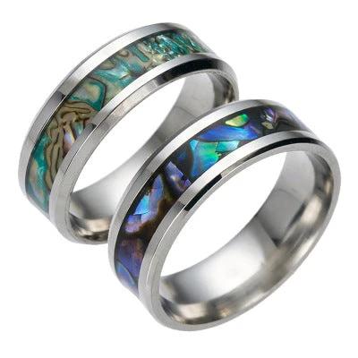 Titanium Steel Color Shell Ring For Men by GJG Denim