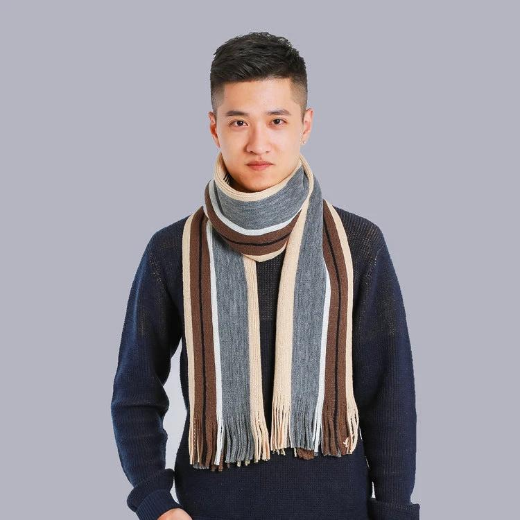 Imitated Cashmere Casual Thick Scarf For Men by GJG Denim