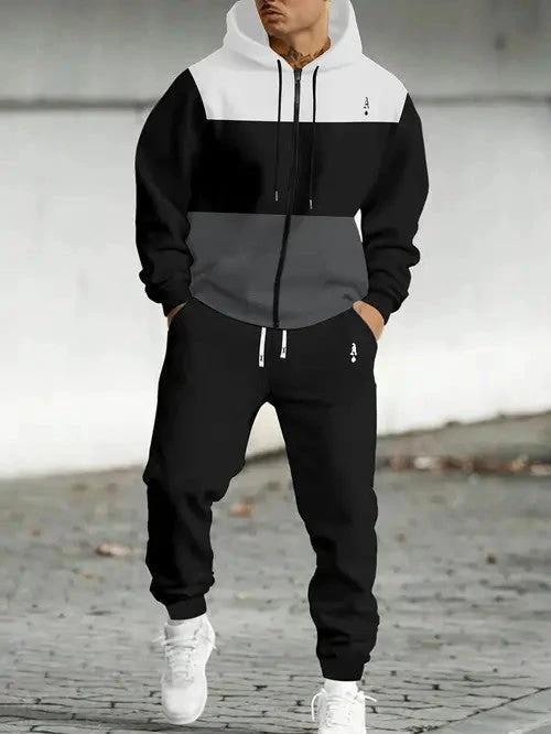 Hooded Sweatshirt Set For Men by GJG Denim