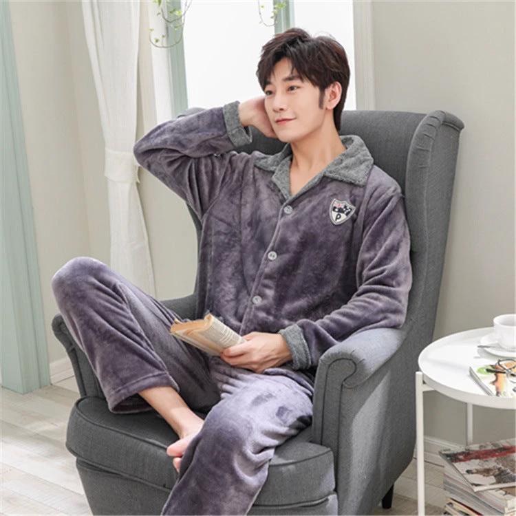 Men's Warm Casual Pajamas by GJG Denim