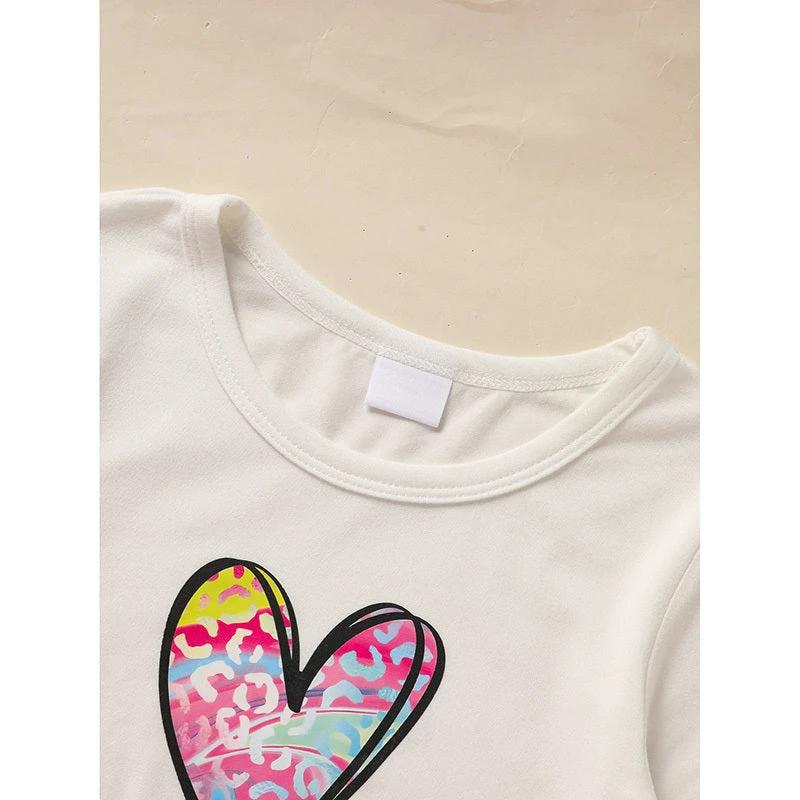 Kid's 'Grandma And Granddaughter' Letter & Heart Print Long Sleeve Top & Pants Set, 2 Sets Comfy Loungewear Outfit by GJG Denim
