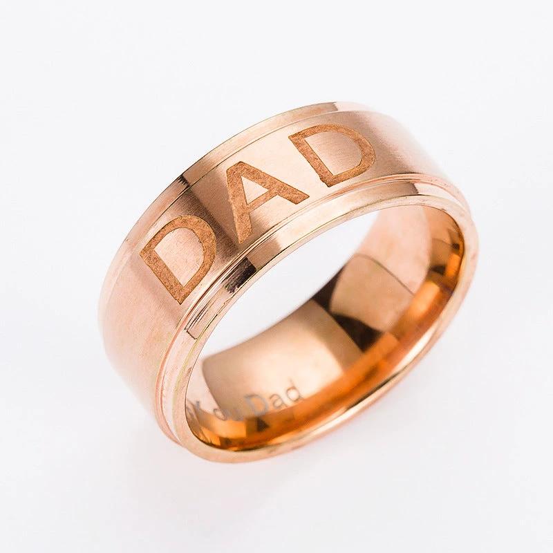 Monogram Titanium Steel Ring For Men by GJG Denim