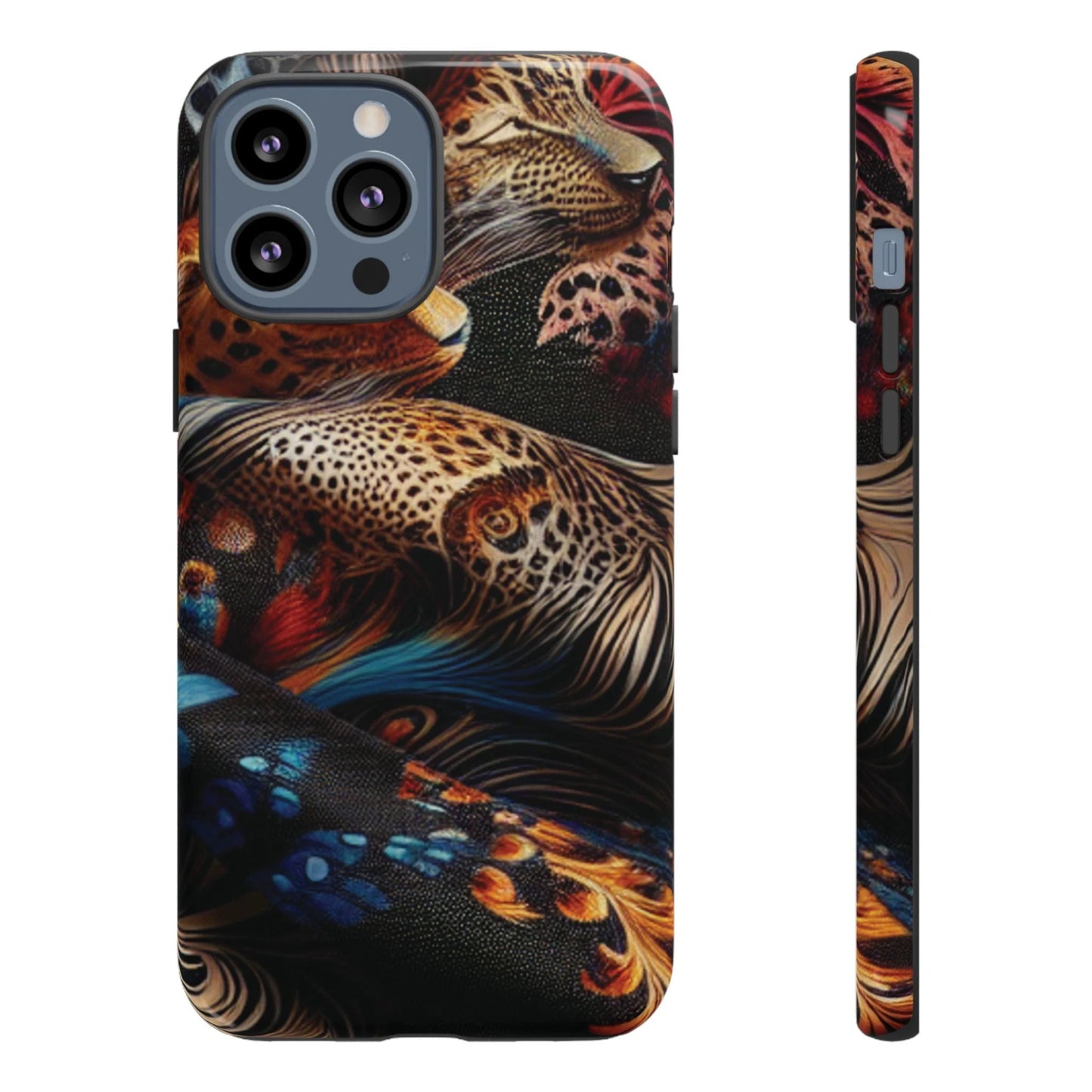 Stylish Tough Phone Case with Elegant Black and Gold Design by Printify